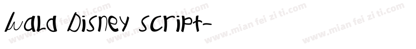 Wald Disney script字体转换